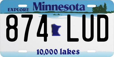 MN license plate 874LUD