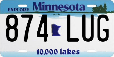 MN license plate 874LUG