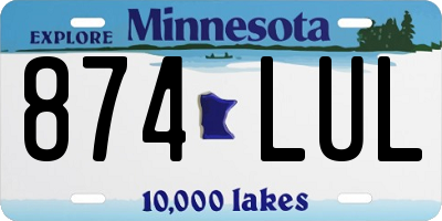 MN license plate 874LUL