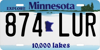 MN license plate 874LUR
