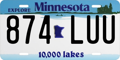MN license plate 874LUU