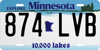 MN license plate 874LVB
