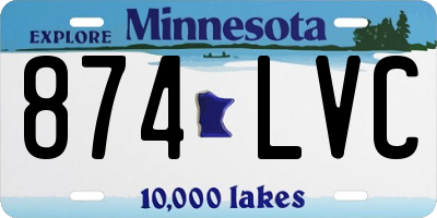 MN license plate 874LVC