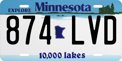 MN license plate 874LVD