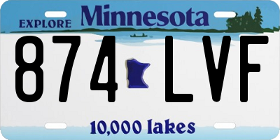 MN license plate 874LVF