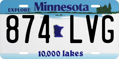 MN license plate 874LVG