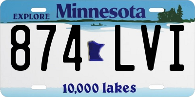 MN license plate 874LVI