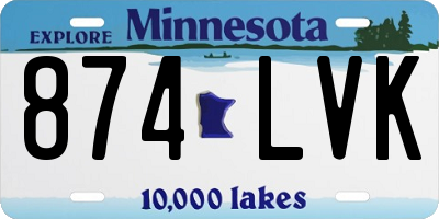 MN license plate 874LVK