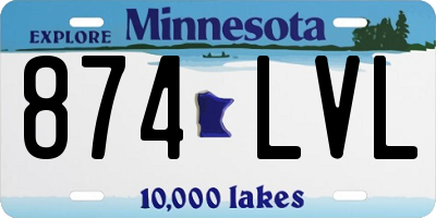 MN license plate 874LVL