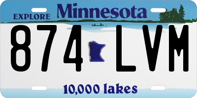 MN license plate 874LVM