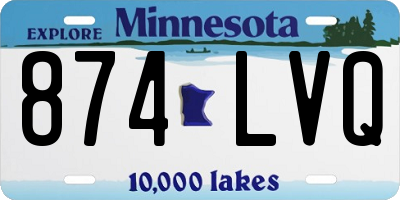 MN license plate 874LVQ