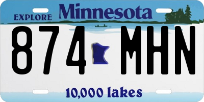 MN license plate 874MHN