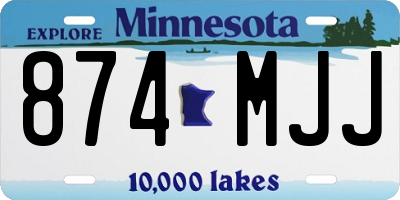 MN license plate 874MJJ