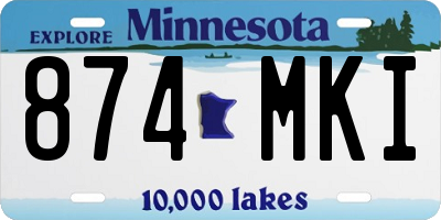 MN license plate 874MKI
