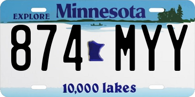 MN license plate 874MYY