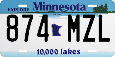 MN license plate 874MZL