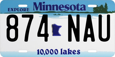 MN license plate 874NAU
