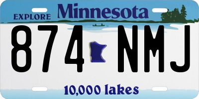 MN license plate 874NMJ