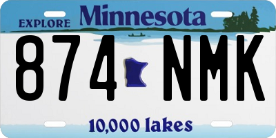 MN license plate 874NMK