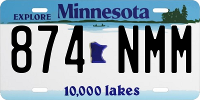 MN license plate 874NMM
