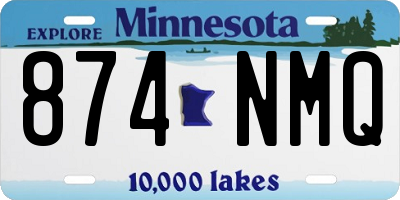 MN license plate 874NMQ