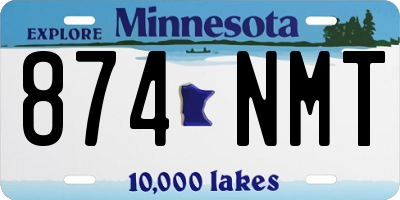 MN license plate 874NMT