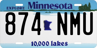 MN license plate 874NMU