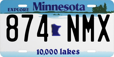 MN license plate 874NMX