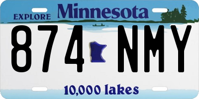 MN license plate 874NMY