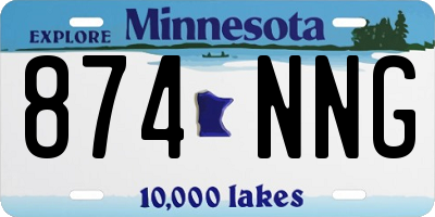 MN license plate 874NNG