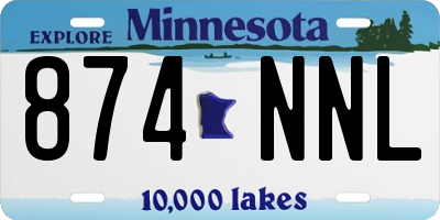 MN license plate 874NNL