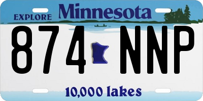 MN license plate 874NNP