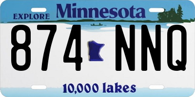 MN license plate 874NNQ