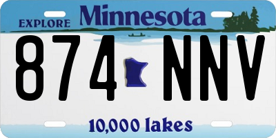 MN license plate 874NNV