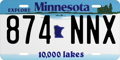 MN license plate 874NNX