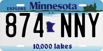 MN license plate 874NNY