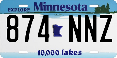 MN license plate 874NNZ