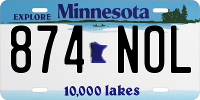 MN license plate 874NOL