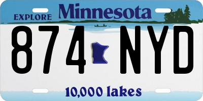 MN license plate 874NYD