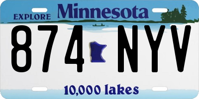MN license plate 874NYV