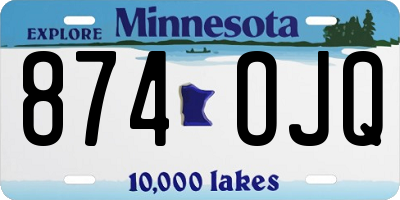 MN license plate 874OJQ