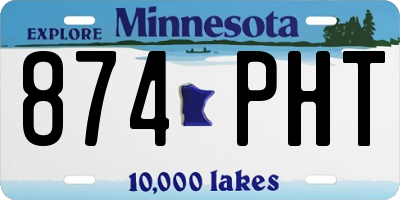 MN license plate 874PHT