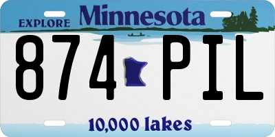 MN license plate 874PIL