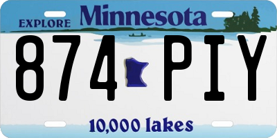MN license plate 874PIY