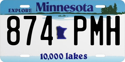 MN license plate 874PMH