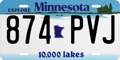 MN license plate 874PVJ