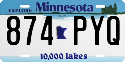 MN license plate 874PYQ