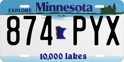 MN license plate 874PYX