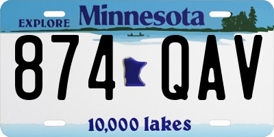MN license plate 874QAV