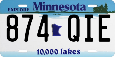 MN license plate 874QIE
